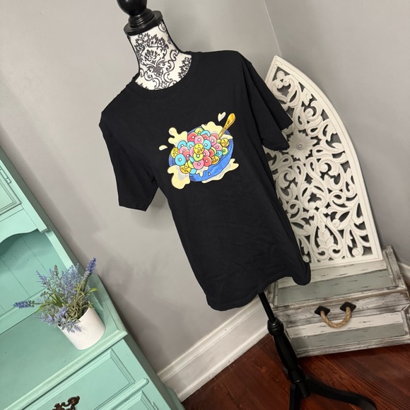 Drew House Cereal Bowl Short Sleeve Crew Neck Graphic T-Shirt Size Large Tee - Picture 2 of 9